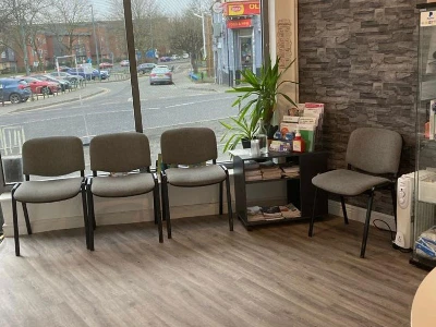 reception waiting room with chairs